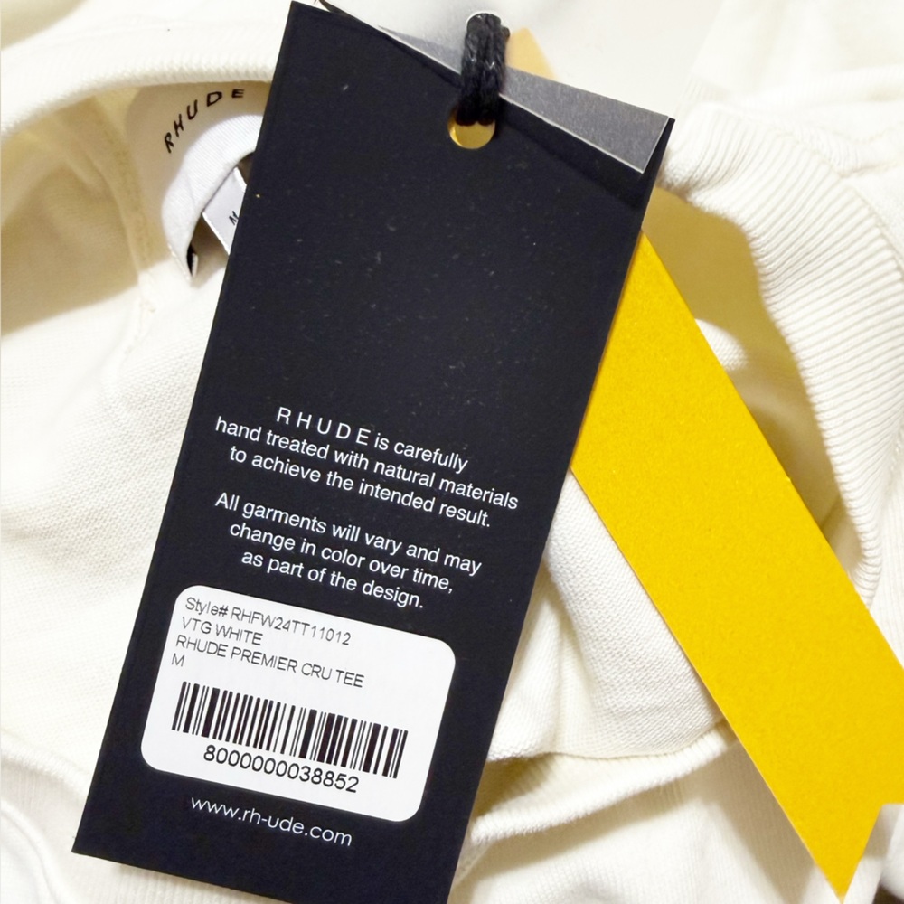 NWT RHUDE Premier Crew Tee in Vintage White Chateau Rhude Men’s T-Shirt M - Picture 8 of 14